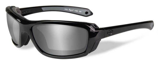 Gafas de sol Rage para hombre, lente plateada Flash/marco negro HDRGE02