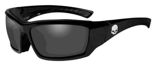 Gafas de sol Tat Skull Gasket para hombre, lentes grises/marco negro HATAT01