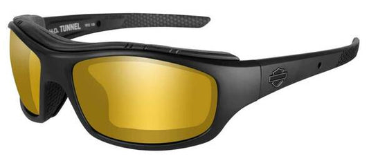 Gafas de sol Tunnel para hombre, lentes PPZ ámbar dorado/marco negro HDTNL09