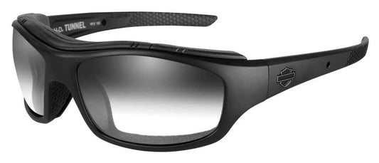Gafas de sol Tunnel para hombre, lente gris LA/marco negro mate HDTNL05
