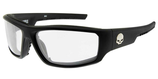 Gafas de sol Baffle para hombre, lentes transparentes y marcos en negro mate